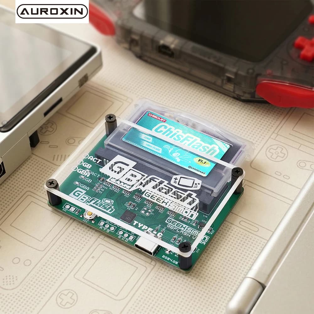 Auroxin Original Simon Type C GBFlash Burner for Backup and Rewrites ROM Game Saves Reader Compatible GB/ GBA /GBC Cartridges