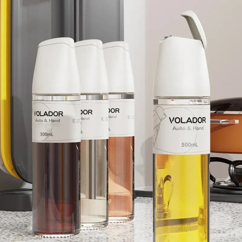 Friggitrice ad aria Spruzzatore di olio Vetro alimentare Nebbia fine Controllo dell'olio Set di bottiglie spray da cucina a prova di perdite