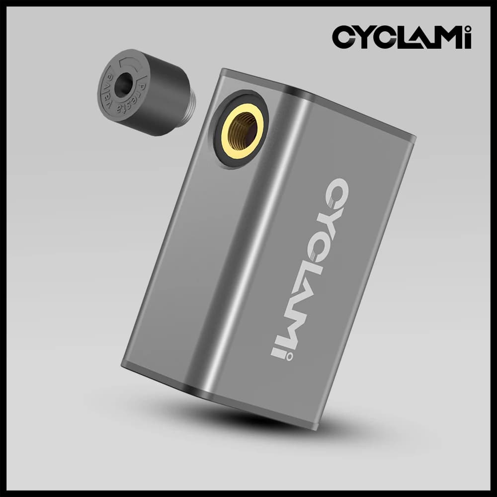 Pompa elettrica ad aria per bici ultraleggera CYCLAMI A3 100psi Gonfiatore portatile per pneumatici tascabili per MTB Bicicletta da strada Moto in lega di alluminio