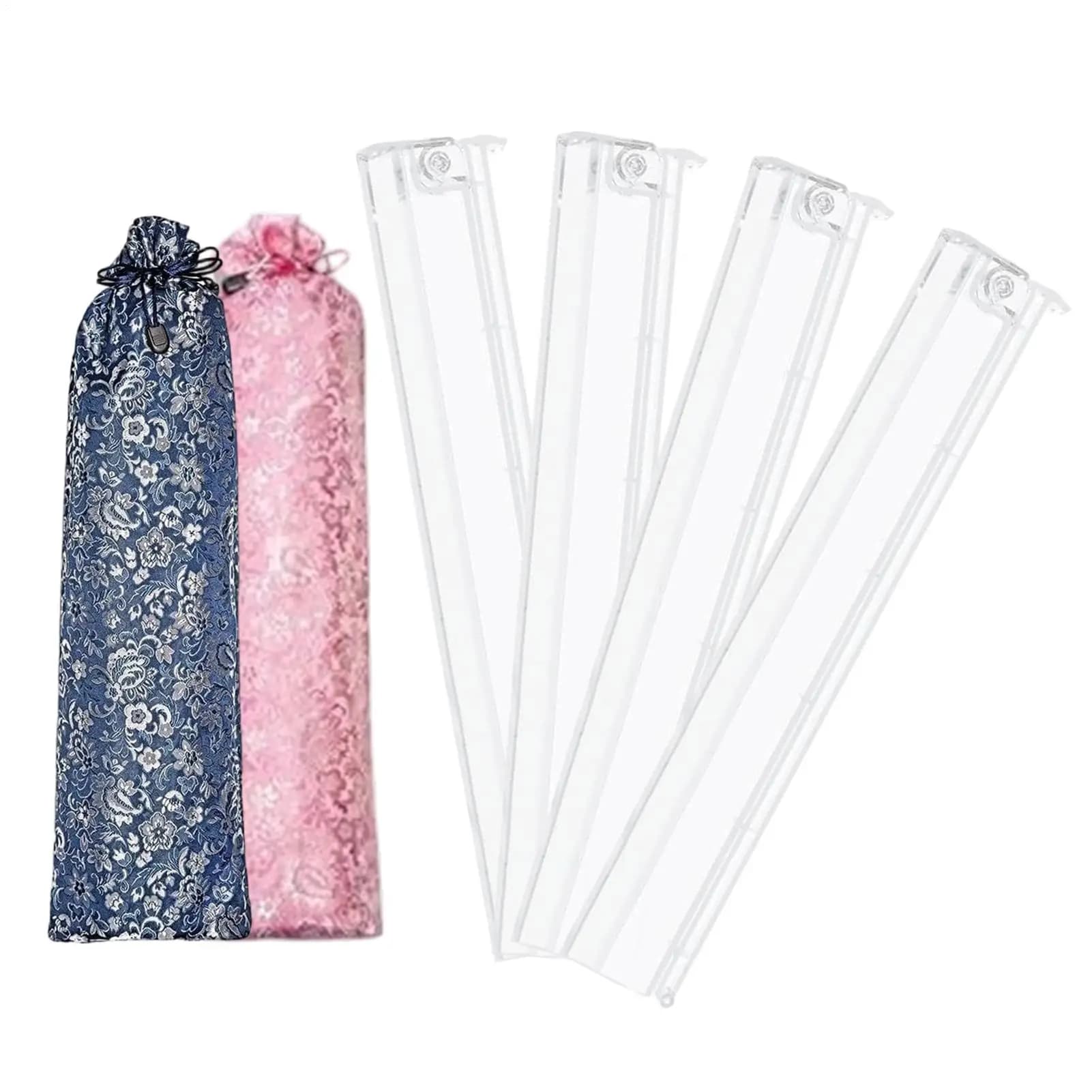 Mahjong Racks Clear Stand With Storage Bag 4 Pieces Mahjong Tile Racks For Women Men Adults Beginner Home Party Travel Club