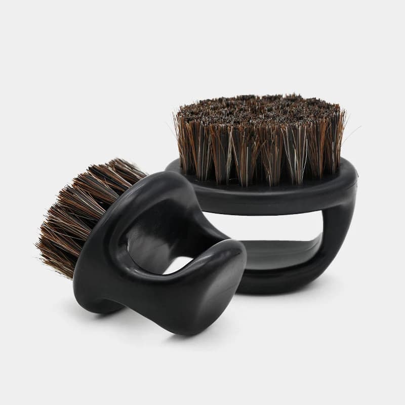 Beard brush for beard man boar skin Soft barber salon Face cleaning Shaving tools Satin brush with handle Styling accessories