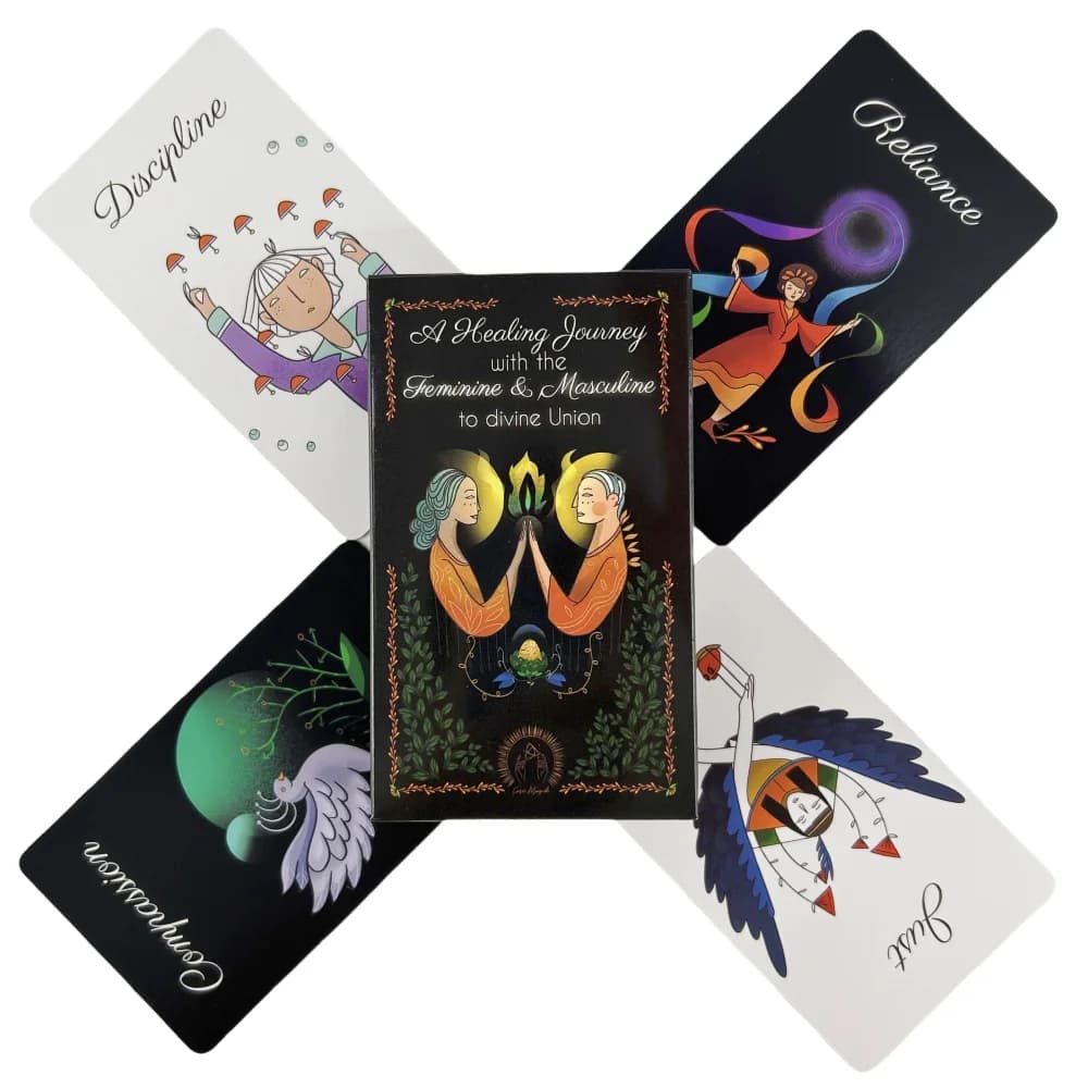 Un viaggio di guarigione con le carte dei tarocchi femminili maschili A Divine Union A 88 Deck oracledivinazione Edition Borad Playing Games