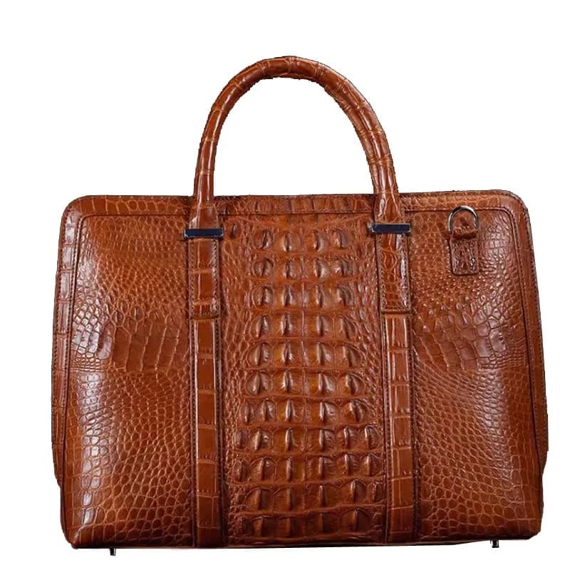 Ourui nuova valigetta da uomo maschile marrone Borse da uomo borsa da uomo borsa da uomo in coccodrillo