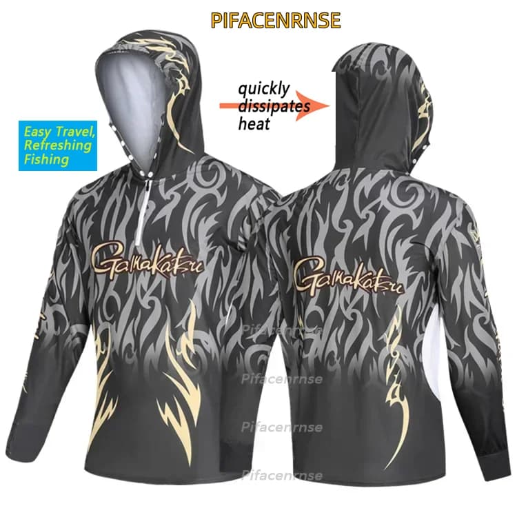 Breathable Fishing Clothing Coat Vests Clothes Long Sleeve Fishing Clothes Cool Quick-Drying Anti-UV Jacket Sports