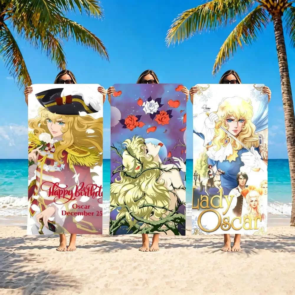 Asciugamano Anime The Rose of Versailles, morbido, ideale come regalo per viaggi, palestra, doccia, campeggio, sport, ad asciugatura rapida, grande, per la spiaggia.