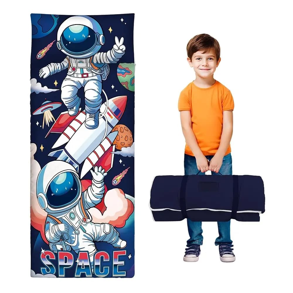 Sacco nanna per bambini 59''×24'', sacco nanna morbido con cuscino rimovibile per bambini, bambine e bambini, materassino arrotolabile