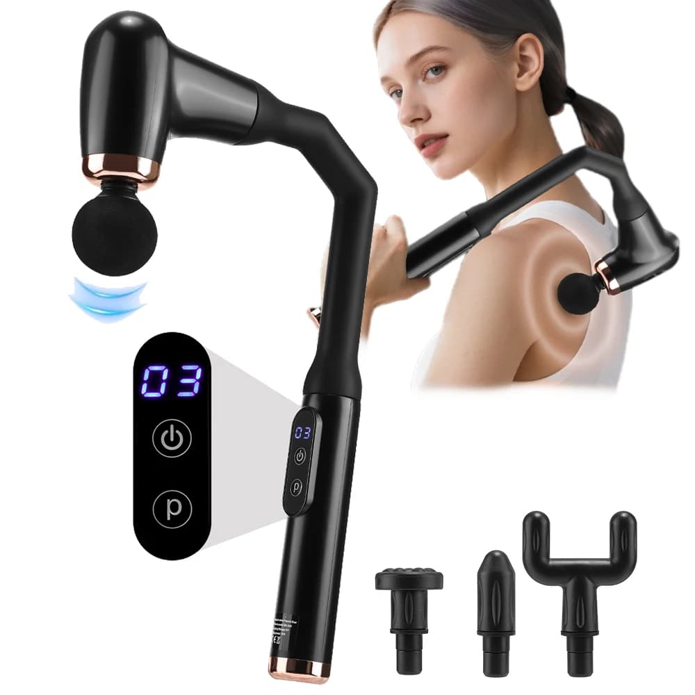 Portable Strap Gun for Muscle Relaxing Massage for the whole body with extended handle U-shaped domestic hammer massager for back shoulder