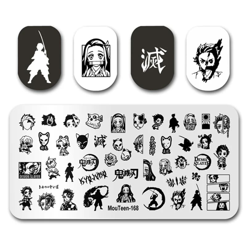 Piastra per stampa unghie Anime Demon Slayer per nail art MouTeen-168