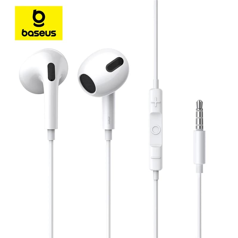 Baseus H17 Auricolare cablato da 3,5 mm con microfono Cuffia in-ear controllata da filo per musica Sport In Ear Monitor Auricolare Auricolare