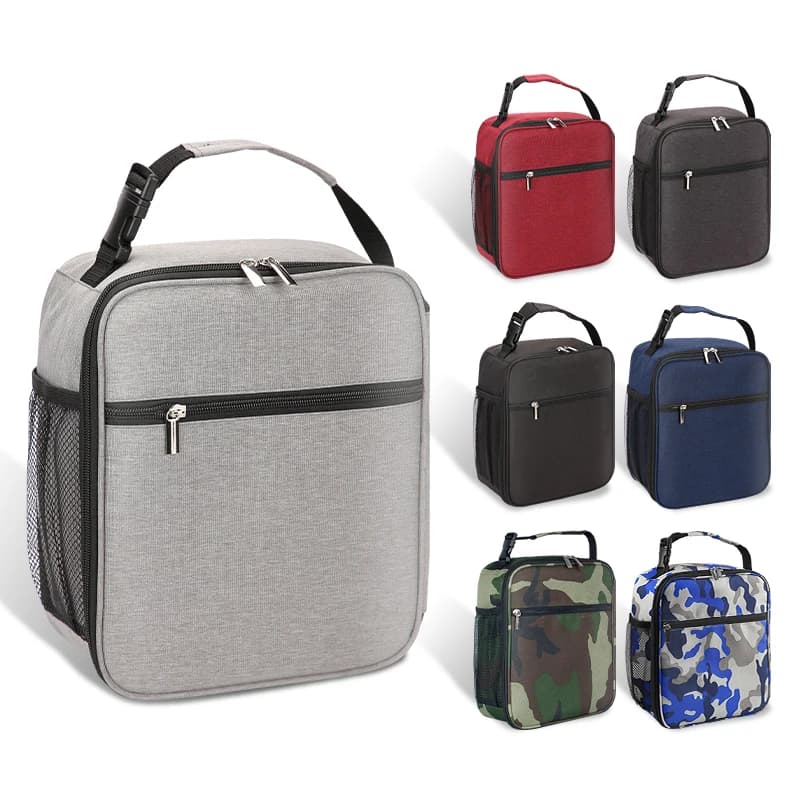 Portapranzo portatile isolato di grande capacità, borsa per il pranzo riutilizzabile per uomini e donne, borsa termica isolata in tessuto Oxford impermeabile