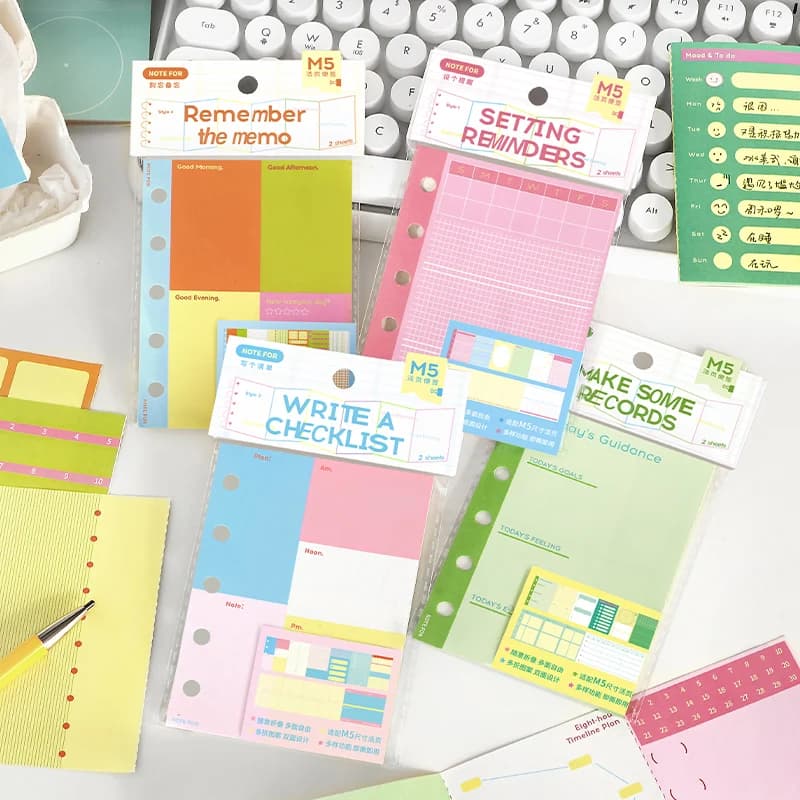 TIANZI Agenda settimanale Notebook Agenda nondata Programma giornaliero mensile Diario Libro Diario di registrazione portatile Piano Blocco note Cancelleria