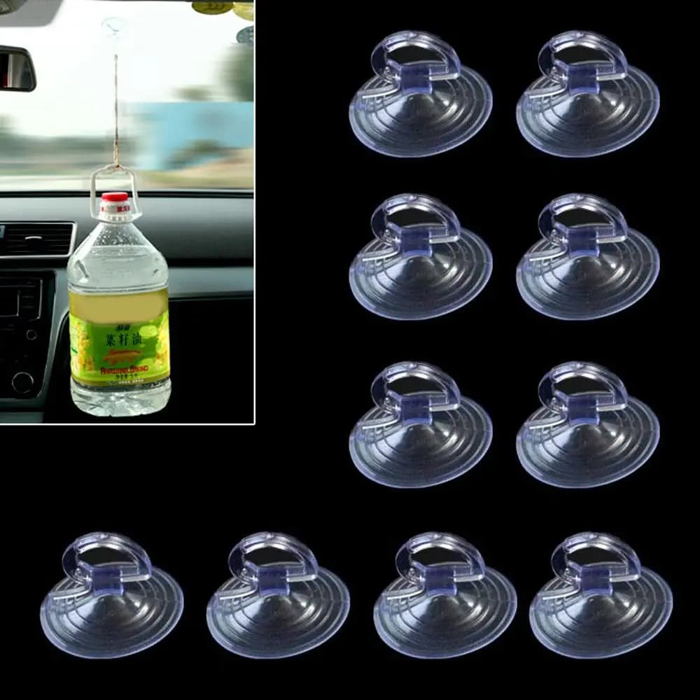 10 Pezzi Gancio a ventosa in PVC per auto, cucina e casa, appendiabiti da parete