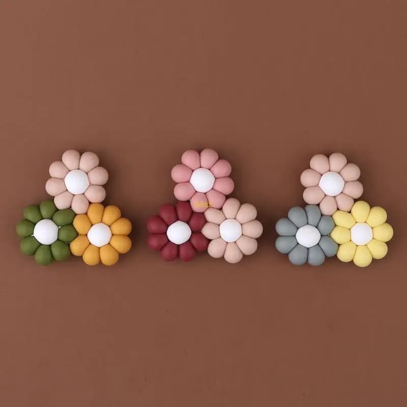 Baby teethe a forma fiore perle in silicone grado alimentare che mastica giocattolo
