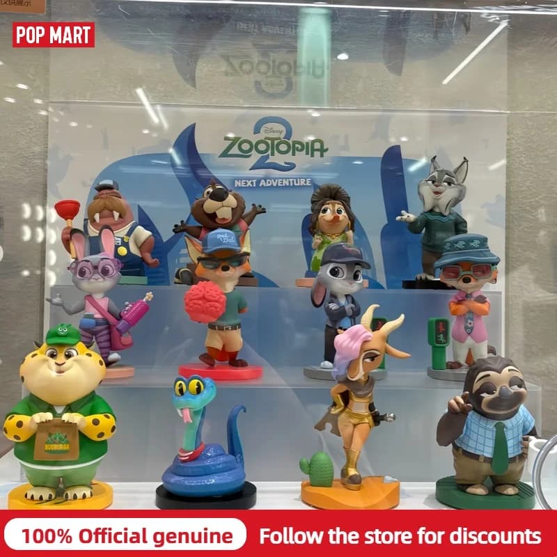 Genuine POPMART ZOOTOPIA Next Adventure Series Blind Box Kawaii Anime Action Figure Decorative Ornament Holiday Gift Toy