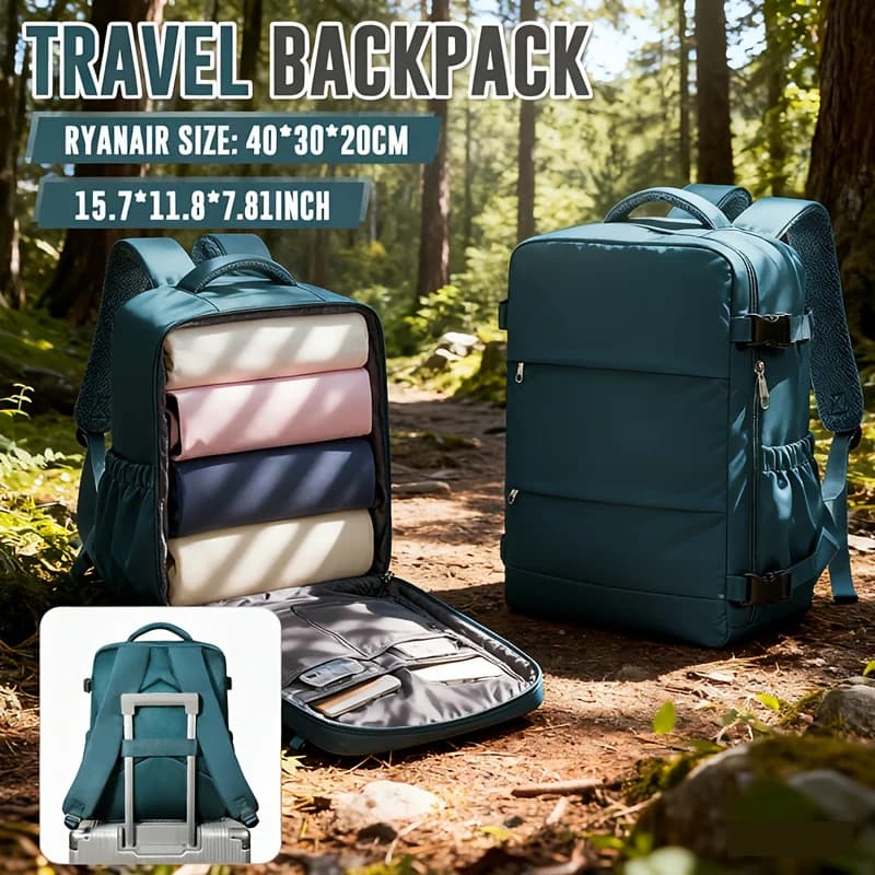 Cabin Max 40x30x20,Cabin Fly Bag Borsa da trasporto per aereo 40x30x20,Adatto da viaggio con Ryanair,Zaino per laptop per donna uomo
