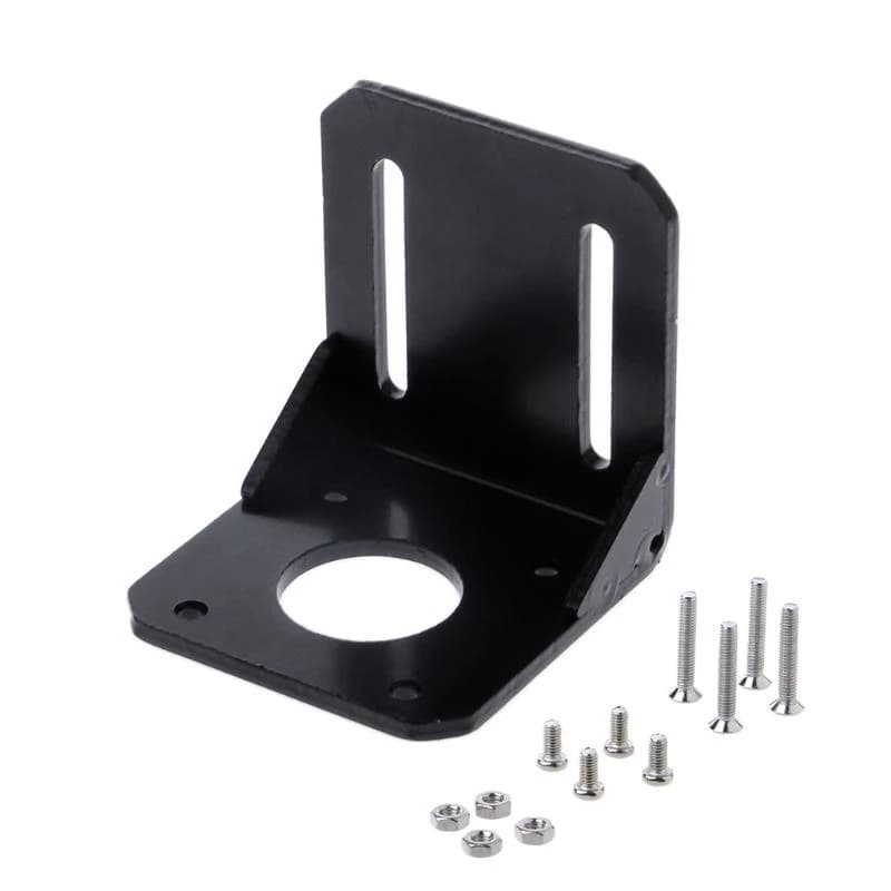 D8KE Supporto per staffa montaggio per stampante 3D con motore passo-passo Nema 17 Nero 42mm Lega acciaio