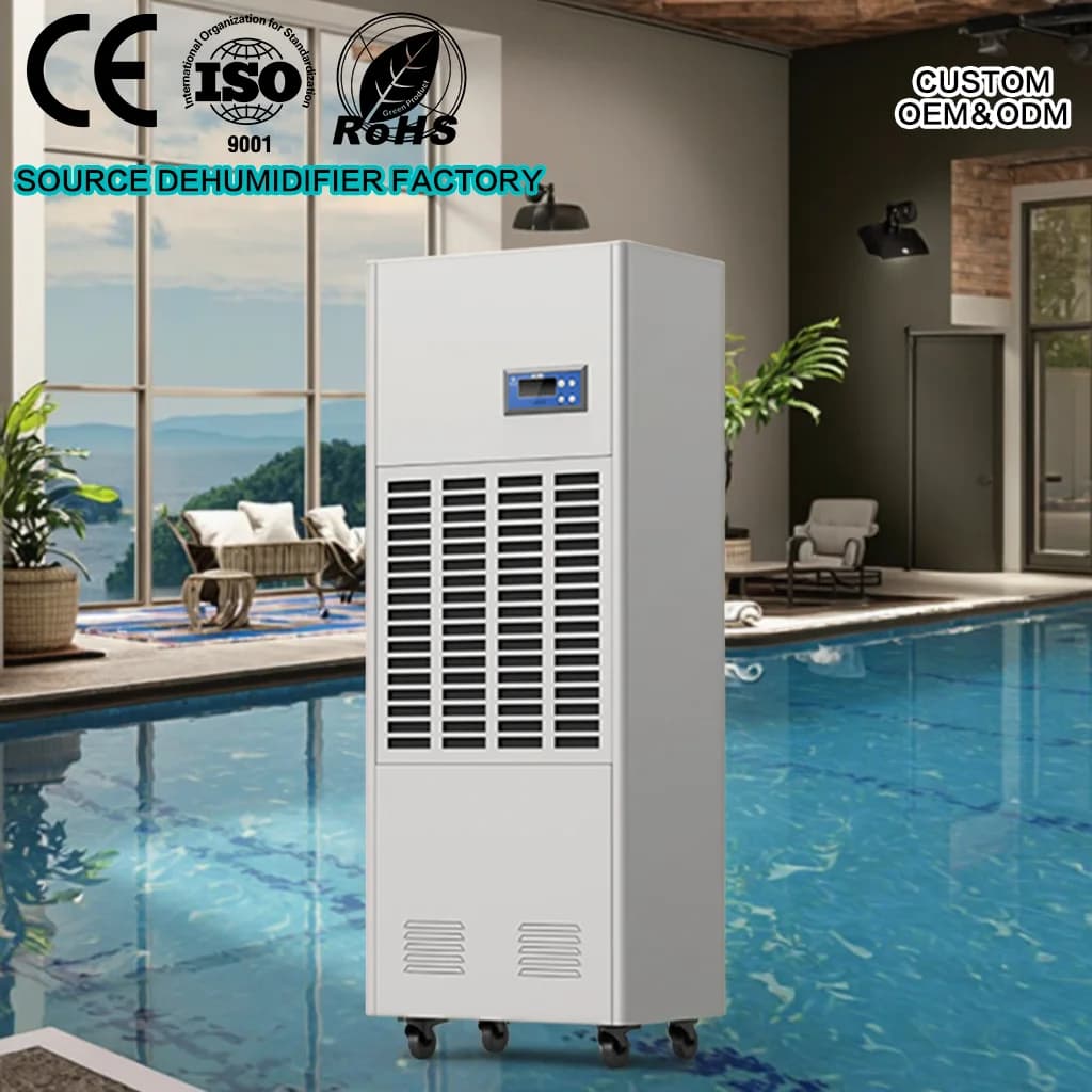 Deumidificatore Industriale ad Alta Potenza in Acciaio Inox per Piscine Interne, Serra Portatile e Verniciatura Industriale