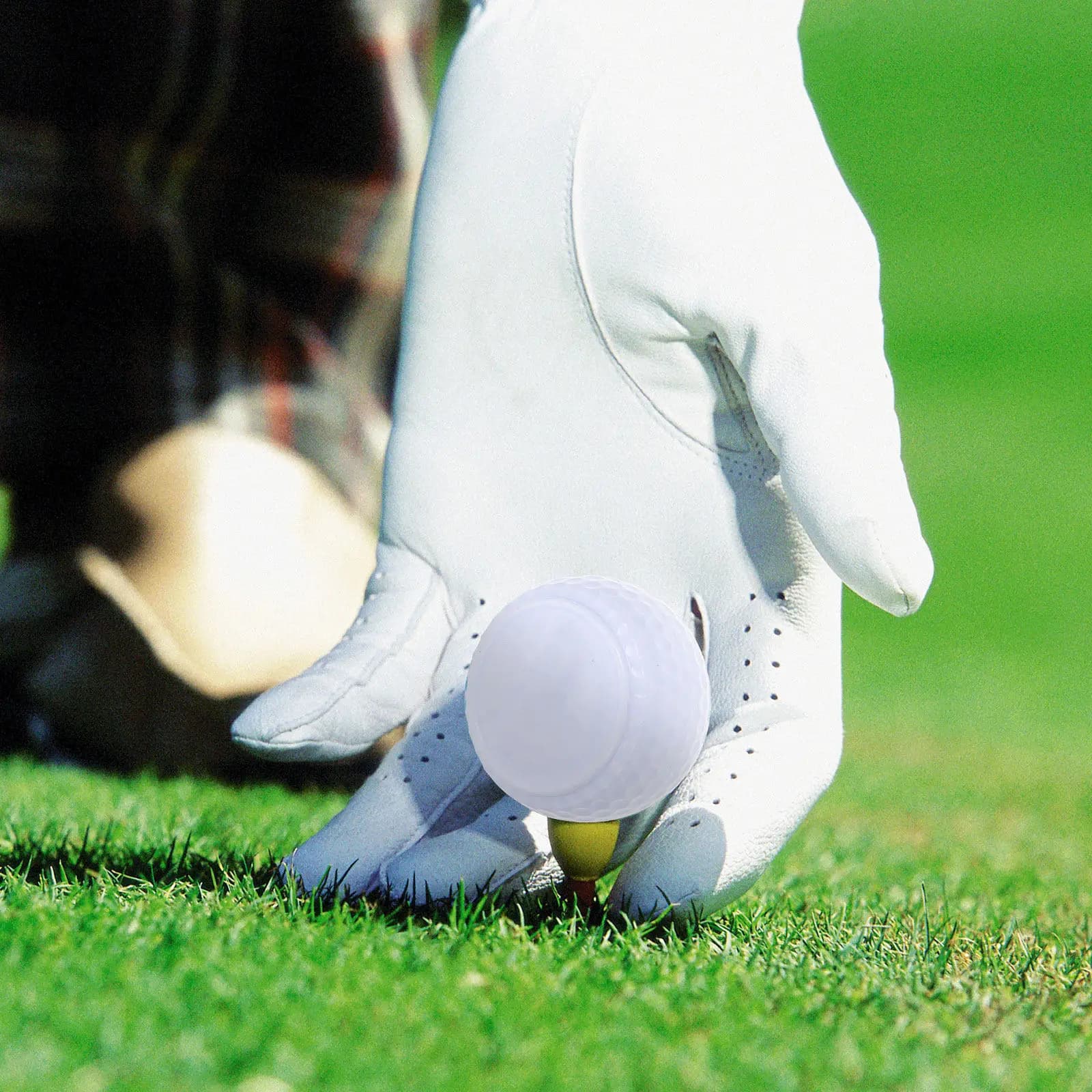 2Pcs Flat Shape Golfing Balls for Indoor Outdoor Practicing Training Professional Exercising Balls Practicing Putting Rod