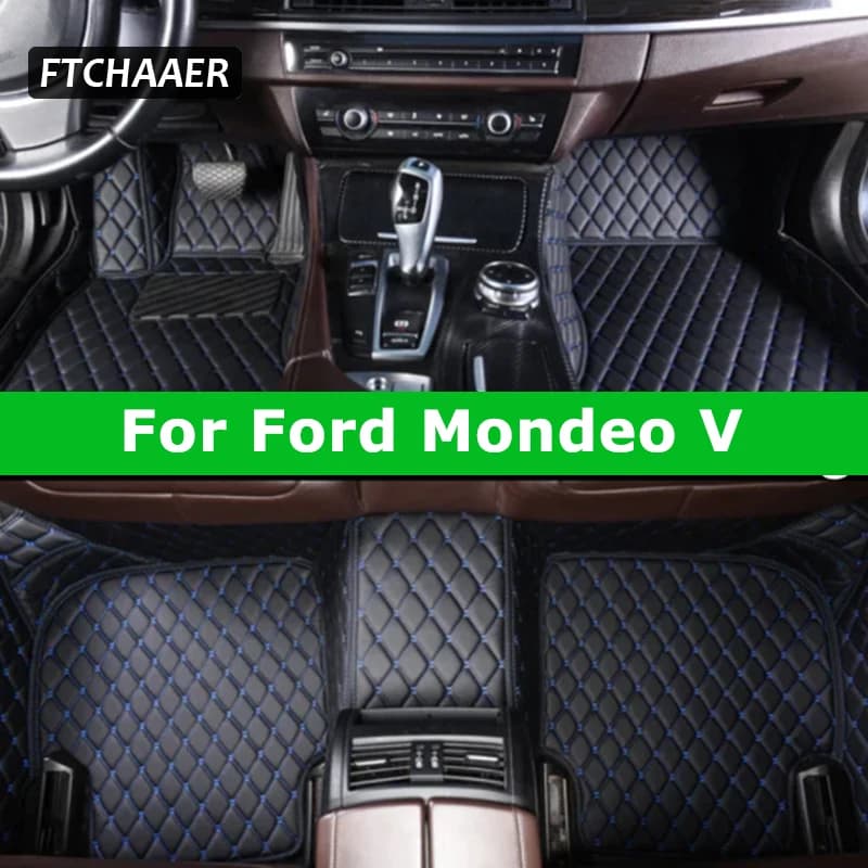 FTCHAAER Tappetini per auto personalizzati per Ford Mondeo MK5 Fusion 2014-2023 Tappeti per auto Piede Coche Accessori