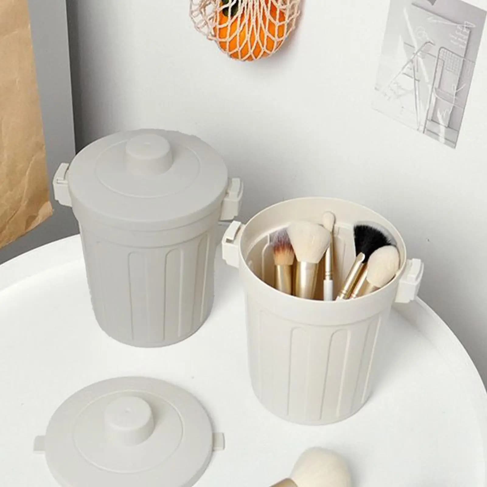 Pattumiera da tavolo con coperchio Cestino per rifiuti con coperchio Cestino per rifiuti da scrivania per bagno Cucina Camera da letto Uffici Dormitorio