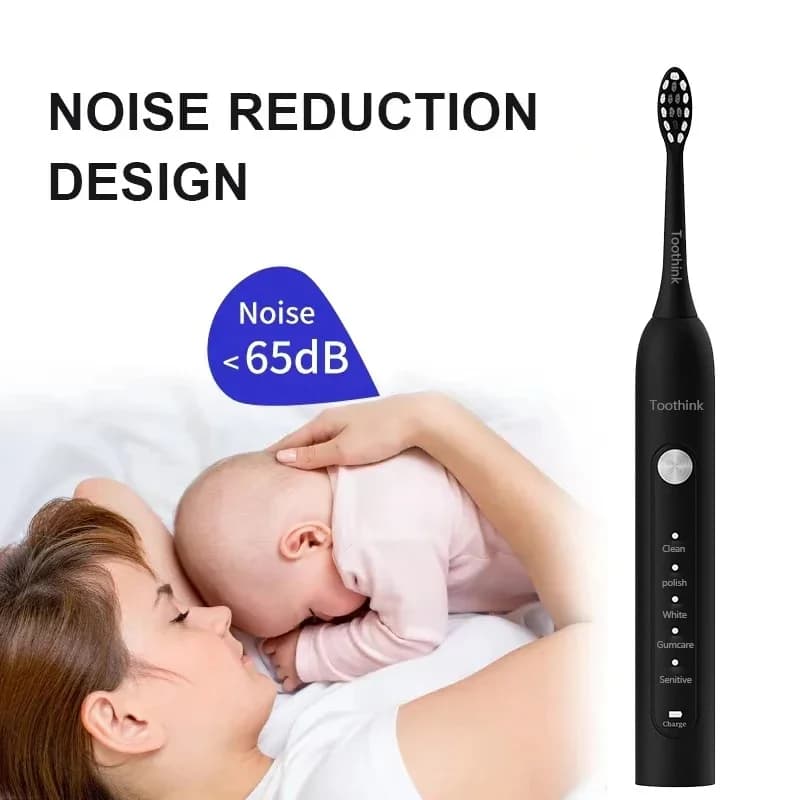 Sonic Toothink Electric Toothink Toothink Rechargeable USB with Smart Timer for Tooth Whitening and Cleaning - Electric Brush for Oral Care