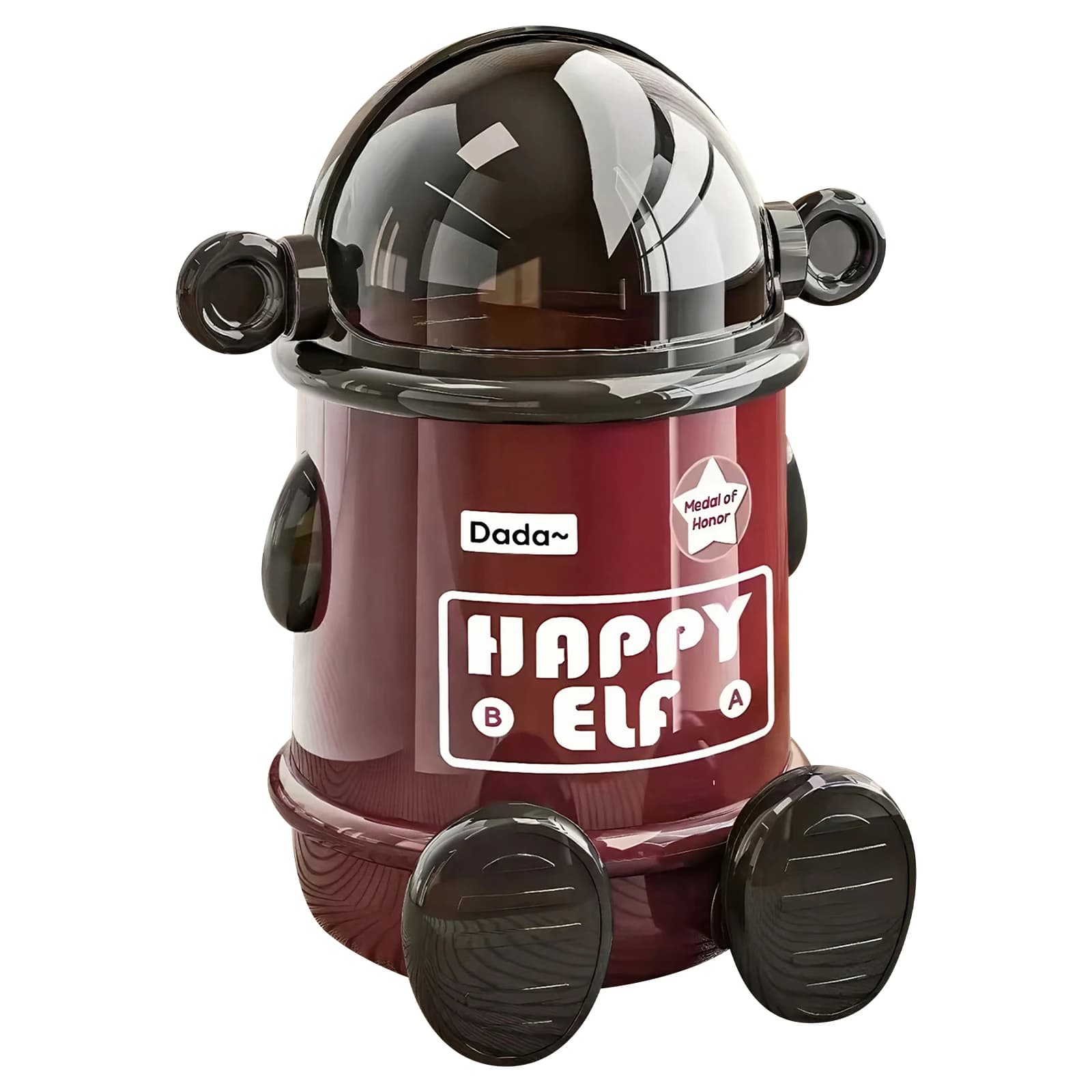 Cestino per Rifiuti Creativo a Forma di Robot con Coperchio, Contenitore per Carta e Spazzatura per Casa, Cucina, Bagno, Camera da Letto, Regalo