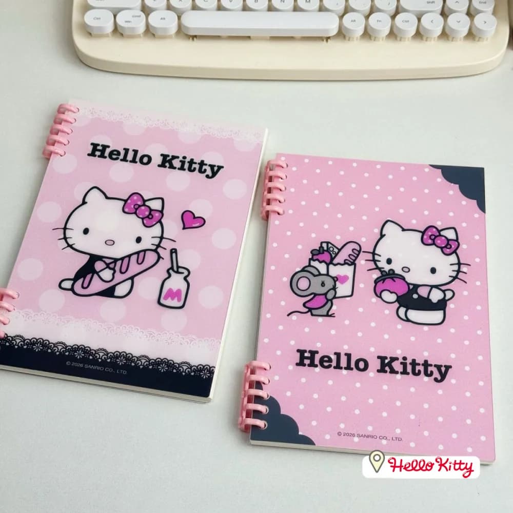 Quaderni A5 Originali Sanrio Hello Kitty, Album Portatile a Fogli Mobili, Diario per Studenti, Agenda, Quaderno per Ufficio, Regalo per Ragazze
