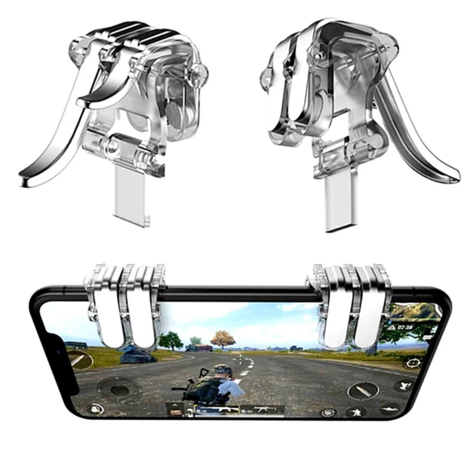 Trigger da gioco per tappetino da gioco mobile per smartphone in metallo per gioco mobile Tasto di fuoco Tasto di mira L1 R1 Shooter PUBG Controller