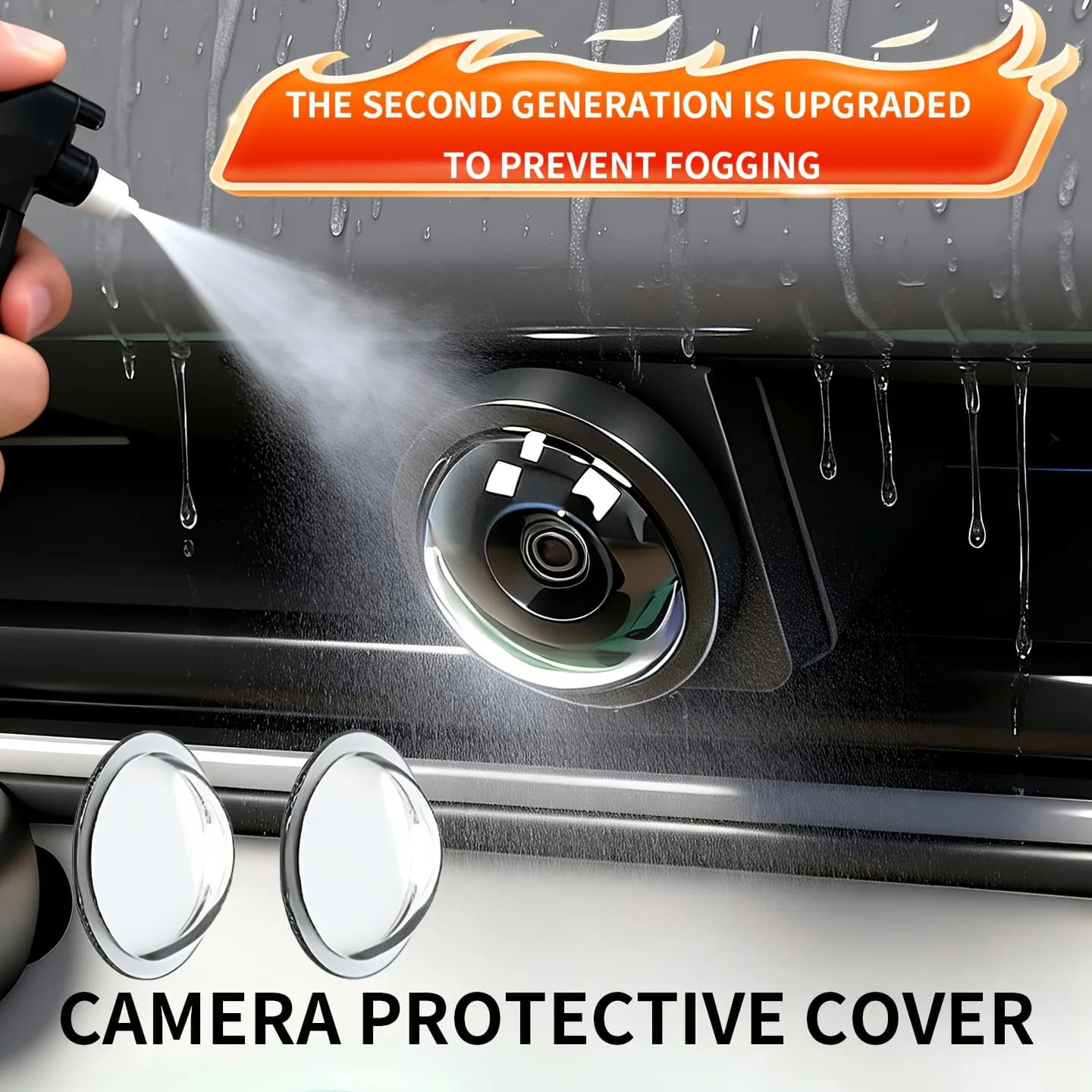 2Pcs Car Rear View Backup Camera Lens Protector 360° Camera Cover Anti-Scratch Waterproof Dust-Proof