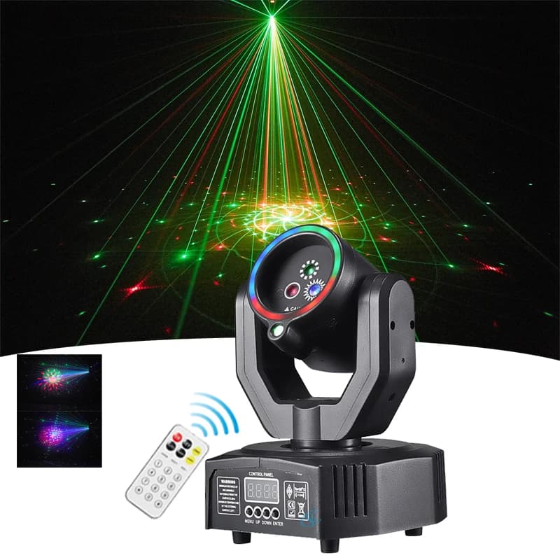 Mini DJ Disco Party Stage Light Effect Voice Control Laser Projector Stroboscopic Lamp Domestic dance floor remote control