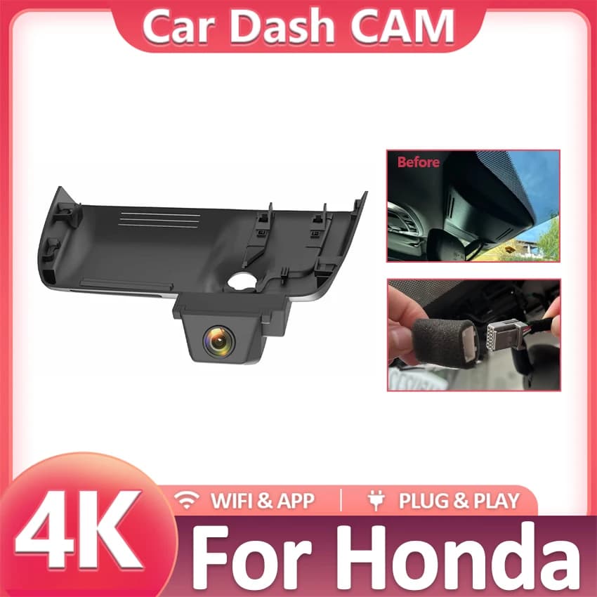 Dash Camera per Honda CR-V CRV CR V 5 5th Gen 2017 2018 2019 2020 2021 2022, Plug and Play 4K OEM Videoregistratore per auto WIFI APP