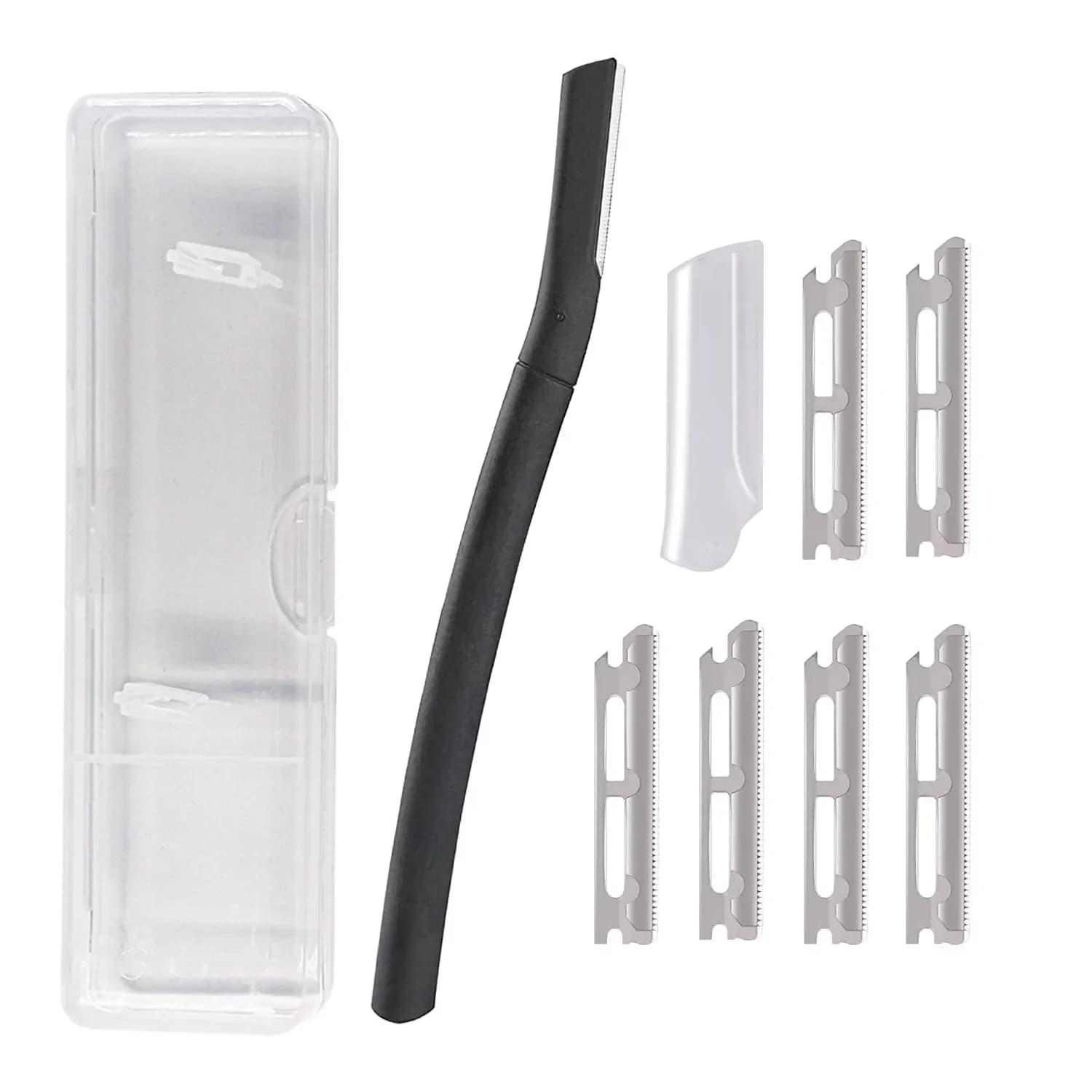 Eyebrow Razor Kit Beard Trimmer Dermaplaning Tool Shaper Facial Razor for Beard Moustache Razor With 6 Blade Sets
