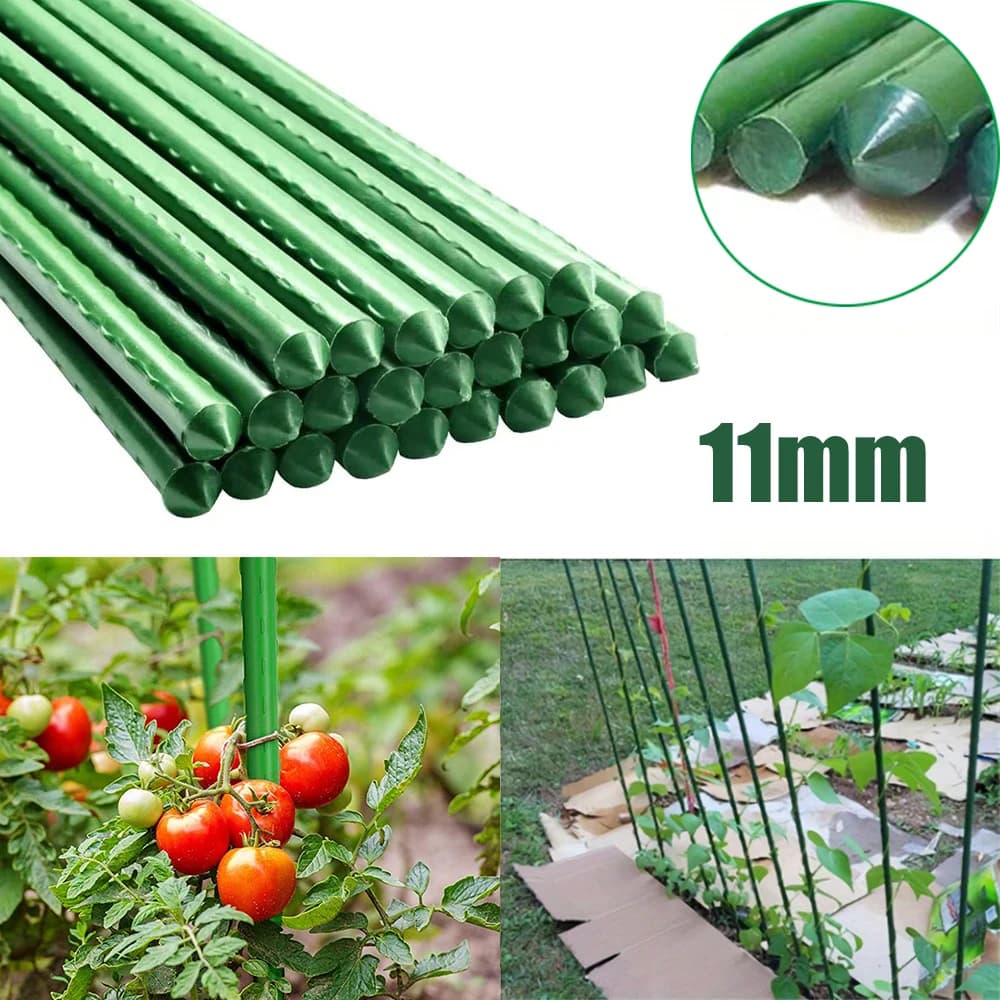 Picchetti per piante Pilastro da giardinaggio Tubo in acciaio rivestito in plastica Lunghezza 40 cm/60 cm Supporto per fiori rampicanti Frutta Verdura Supporto