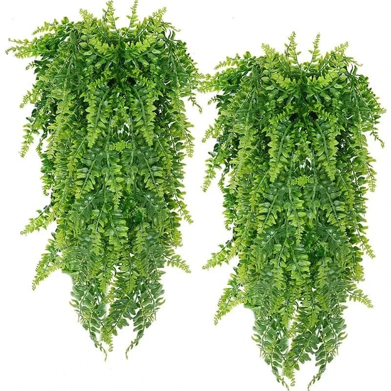 Foglie di Felce Persiana Artificiali da 90cm, Piante Pendenti in Plastica per Decorazione Casa, Stanza, Matrimonio, Festa, Parete, Balcone