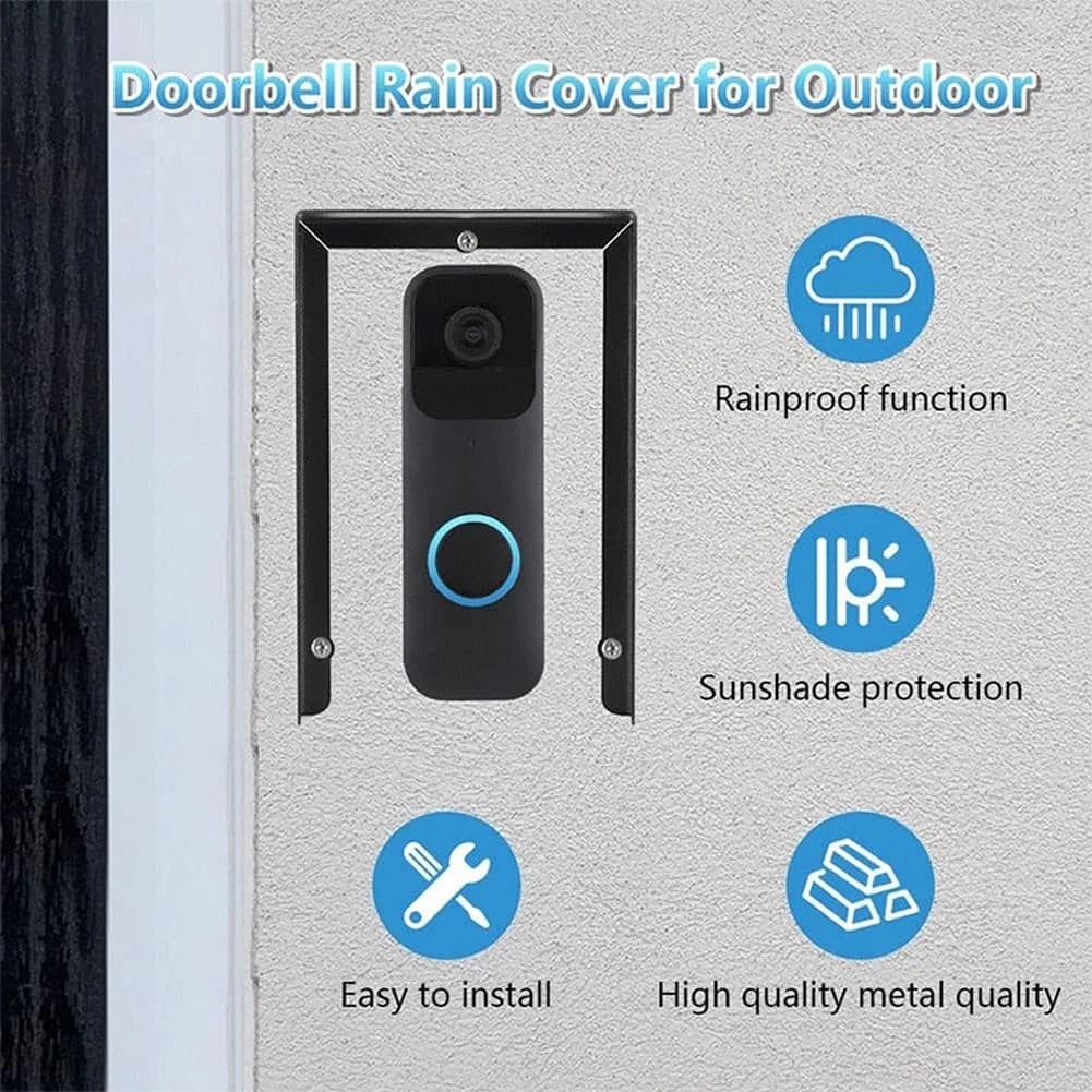 7pcs Metal Weatherproof Doorbell Cover Rain Sun Glare Shield For Blink Video Doorbell Outdoor Protection Accessory