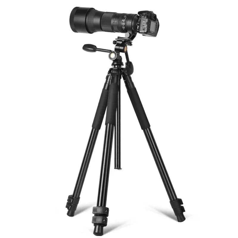 NUOVO Treppiede in alluminio da 220 cm Carico da 20 kg Supporto per telescopio resistente Maniglia panoramica Supporto per pistola con testa a sfera Treppiede per video digitale