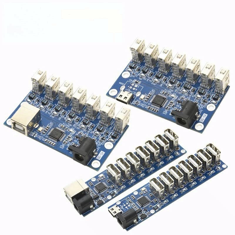 FE2.1 splitter USB-HUB hub 1 to 7 port seven port USB splitter module with power supply USB 2.0