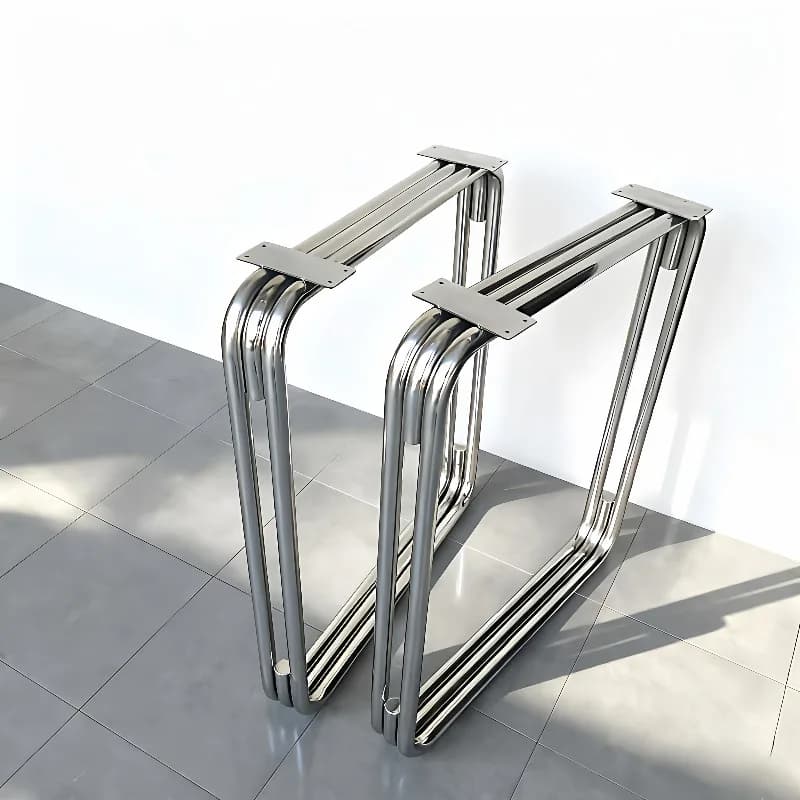 Gambe per mobili in acciaio inossidabile 304 Base da scrivania moderna per tavola di legno Accessori da scrivania Supporto per piedi da bar industriale