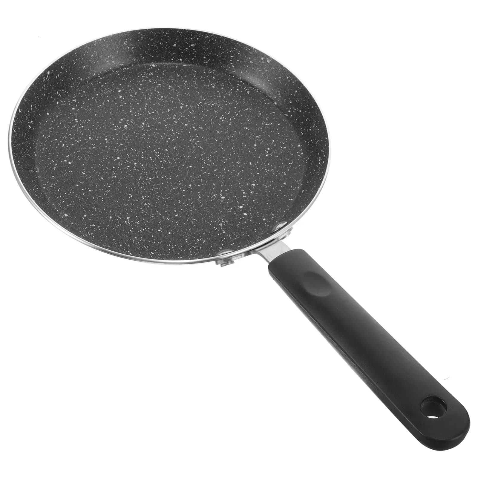 Padella Antiaderente in Maifanite da 8 Pollici, Distribuzione Uniforme del Calore, per Omelette, Pancake, Uova, Utensile da Cucina Nero