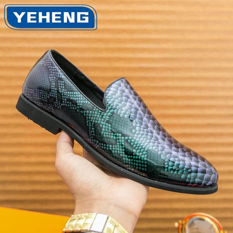 New Serpentine Men Fashionable Loafers European American Casual Light Comfortable Business Office Leather Shoes Men Size 38-46
