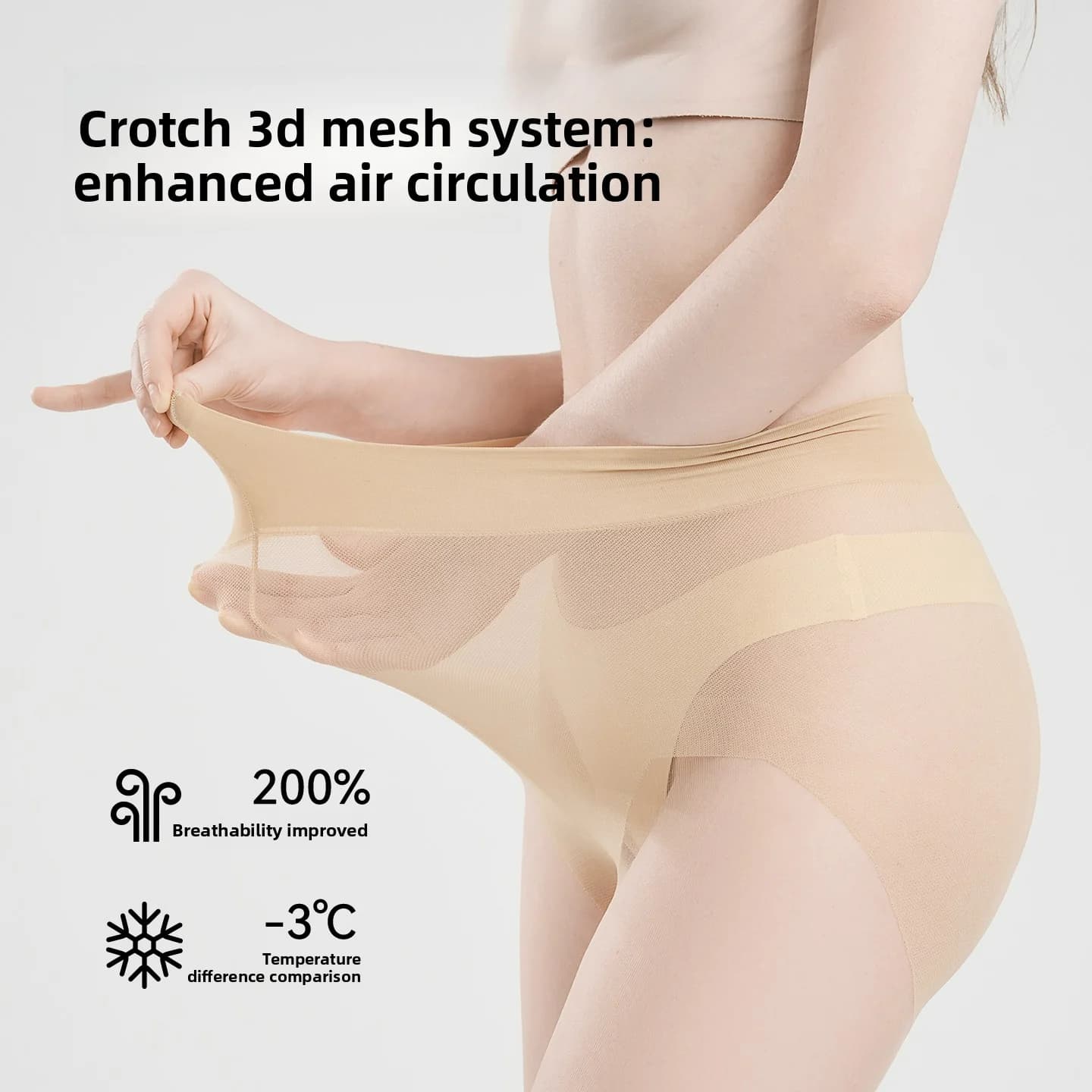 Collant Kave 0D Resistenti agli Strappi, Ultra-sottili e Trasparenti, Anti-aggancio, Traspiranti, per Donna, Estivi