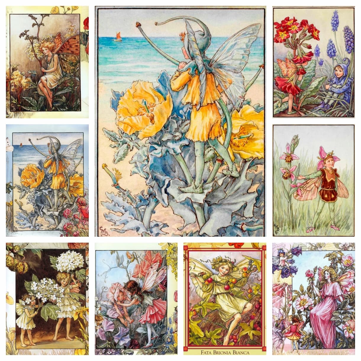 Cicely Mary Barker Opere d'arte Ragazza di fiori Farfalla Pittura diamante Punto croce Ricamo Immagine Immagine Mosaico Decorazione della casa