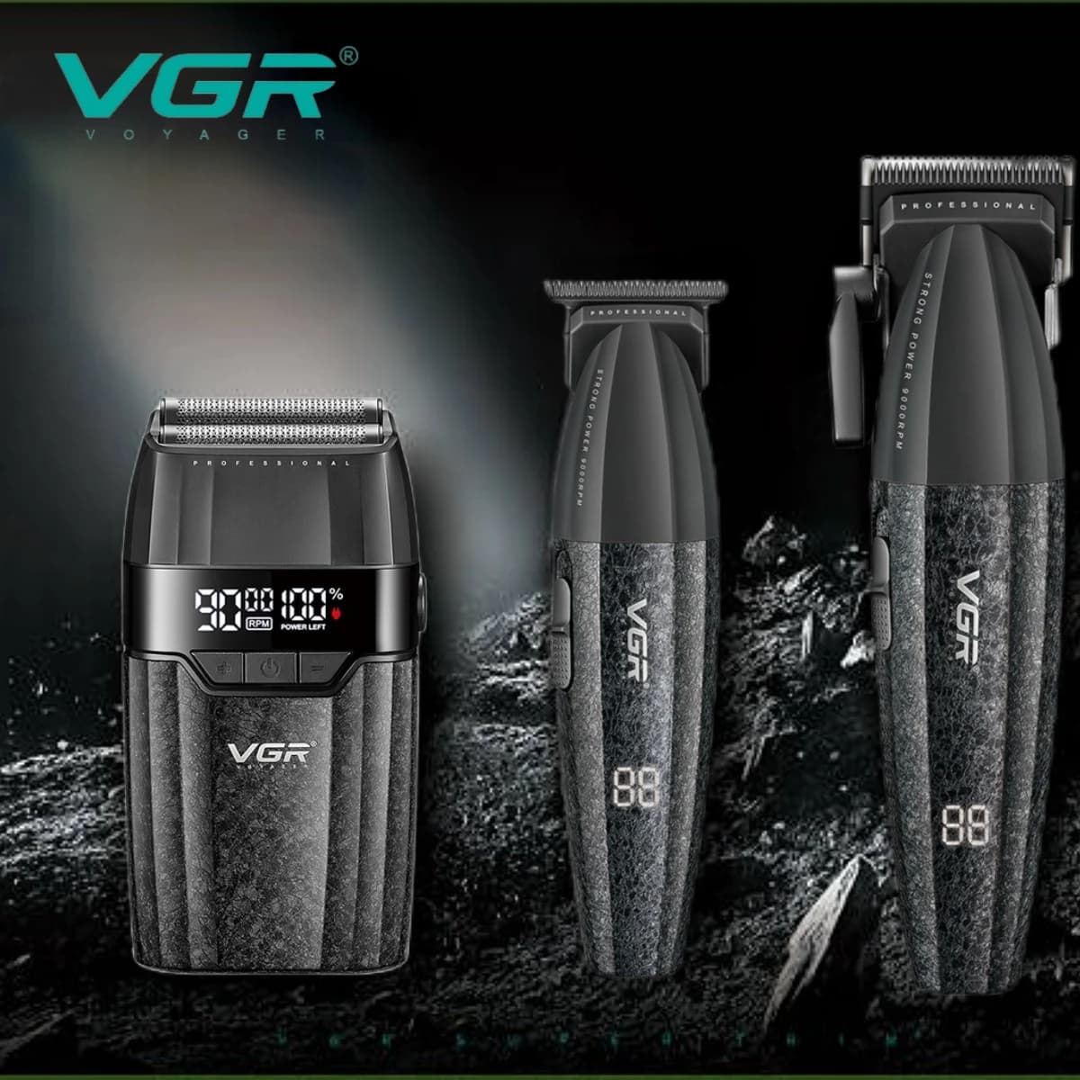 VGR Trimmer Professional Haircut 9000 rpm Wireless Shelter Wireless Haircuts Barbiere Trimmer for men V-640 S3