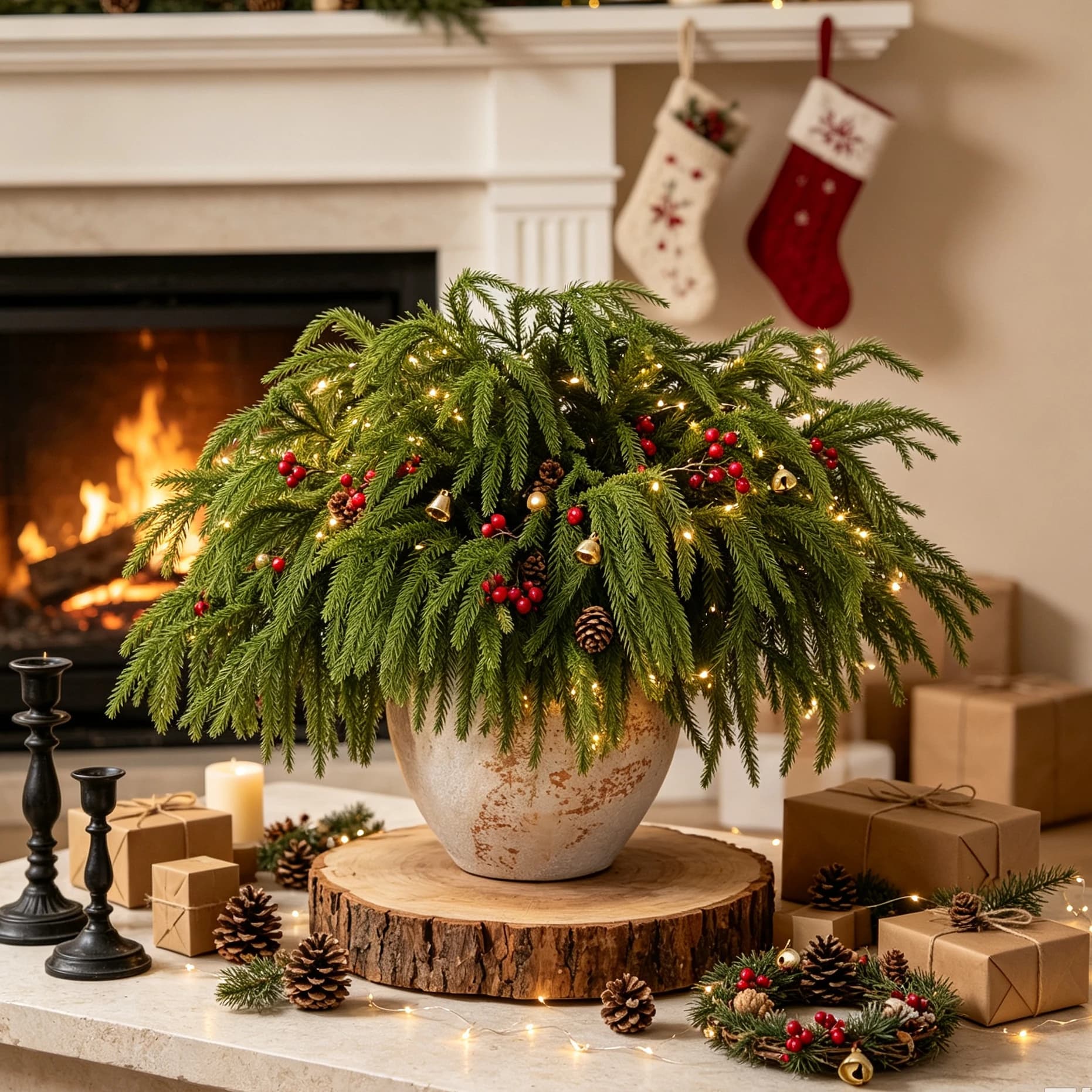 2/4pcs Artificial Plants Pine Pinecone Hotsale Hanging Decora Home Festival Outdoor Garden Christmas Tree Wreath DIY Accessory