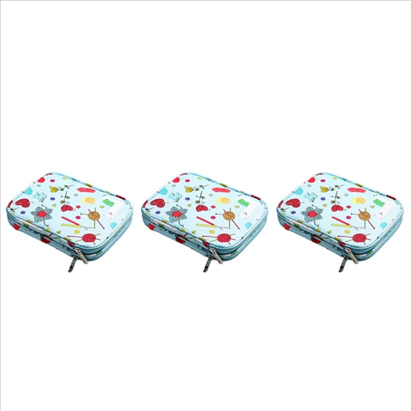 ABUN-3X Custodia vuota per ferri da maglia Custodia da viaggio per organizer per ferri da maglia circolari e borsa per accessori