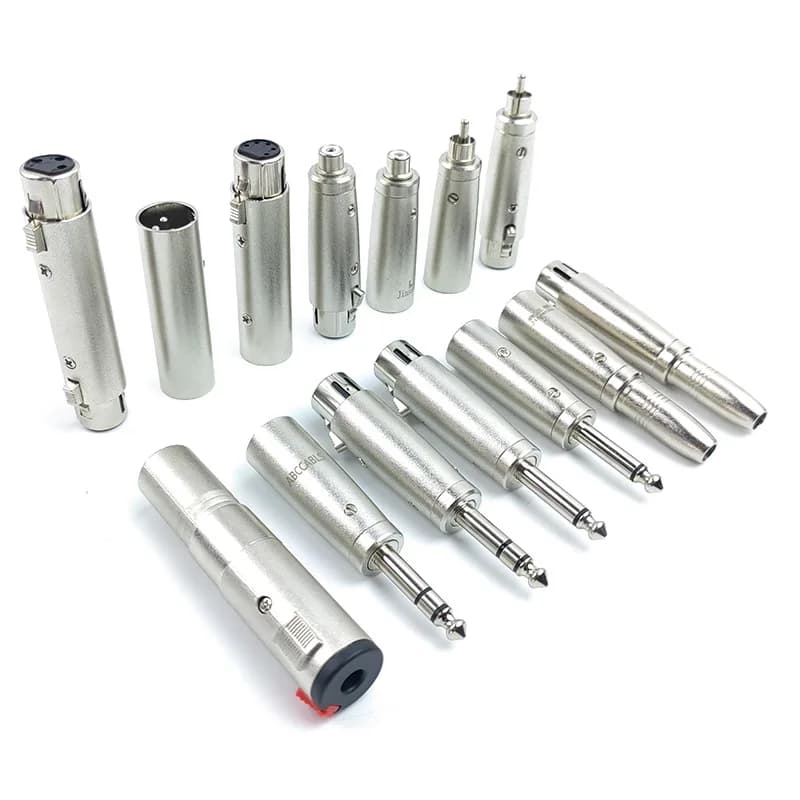 XLR 3PIN to 5PIN Female Head Adapter 3.5mm 6.5mm Mini XLR 3P 5Pin Revolution RCA Male Lotus Audio Female 6.35mm Microphone Conve