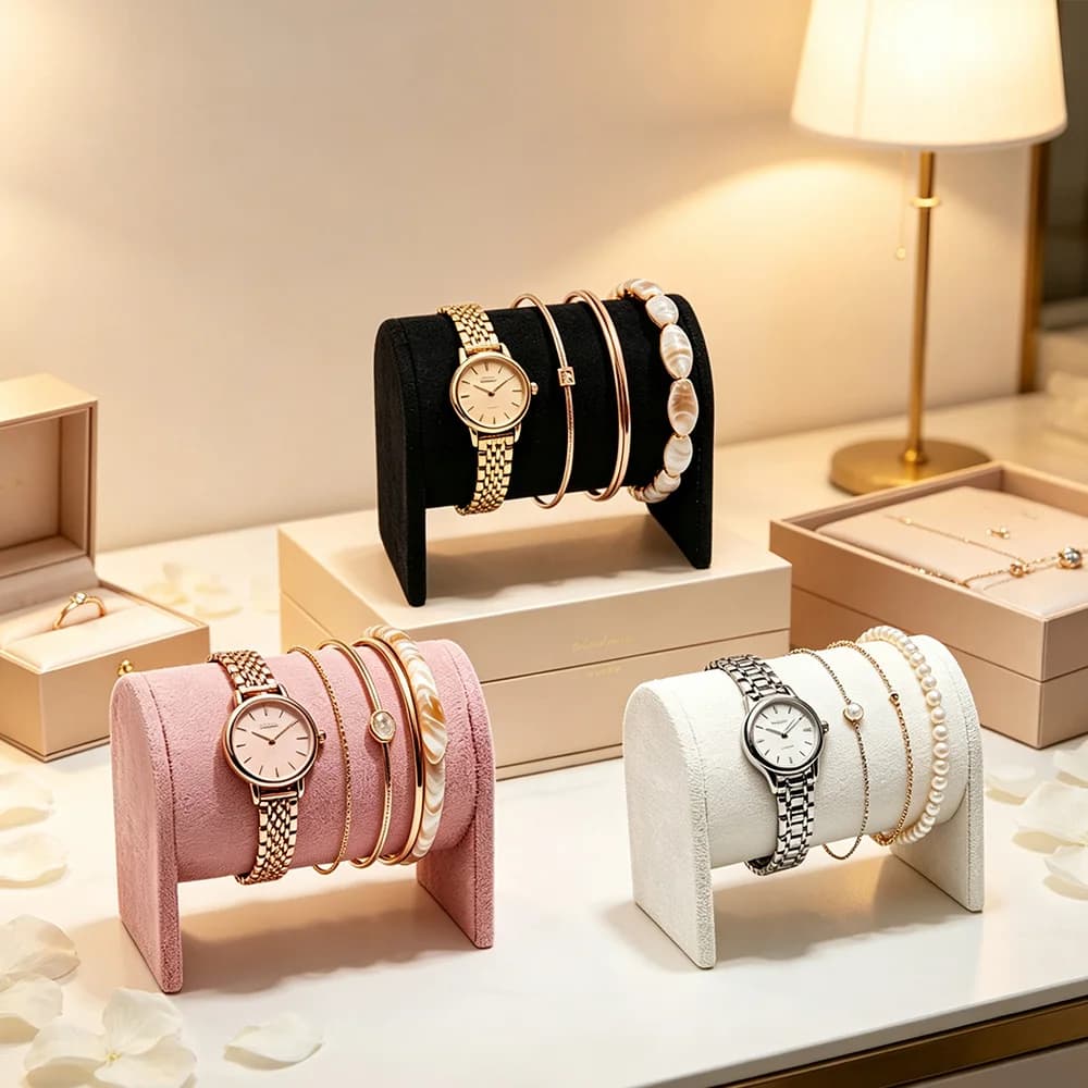 Watch Bracelet Display Stand,Single-Layer Jewelry Organizer, Beaded Bracelet and Bangle Display Rack for,Showcase,Dressing Table