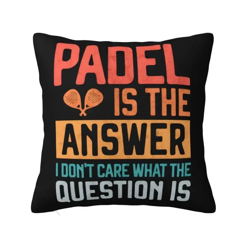 Padel Is The Answer Cushion Lining 55*55 cm Velvet Tennis Rack Sports Quote Pillow Federation Home Decorations Bed linen Sofa Federa