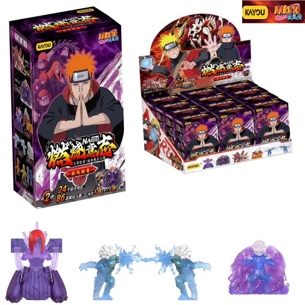 Genuine KAYOU Naruto Eraser Doll Action Figure Blind Box, Uzumaki Naruto, Namikaze Minato, Uchiha Sasuke, Haruno Sakura Collecti