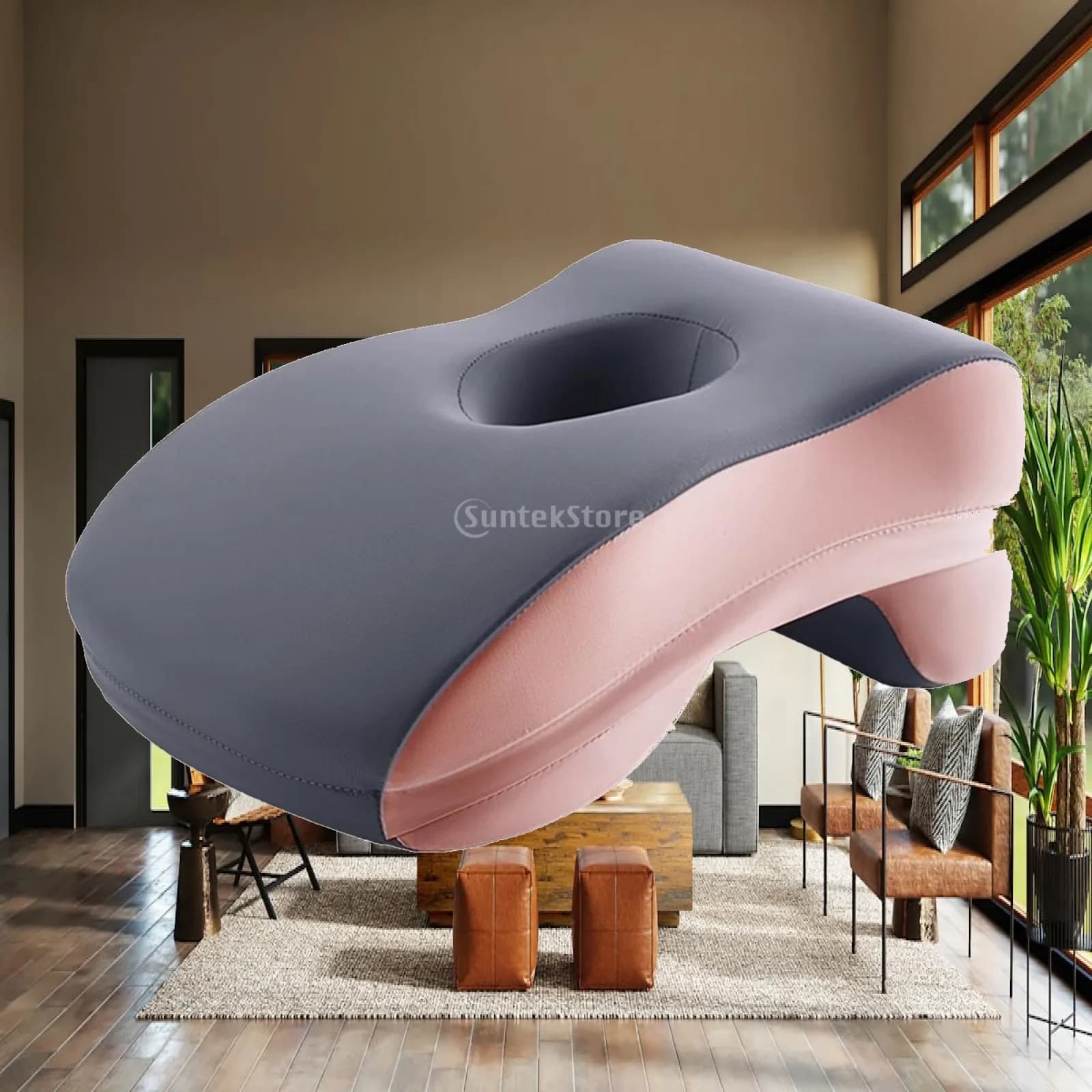 Cuscino Ergonomico in Memory Foam per il Riposo, Supporto per il Viso per Ufficio, Biblioteca, Casa e Camera da Letto